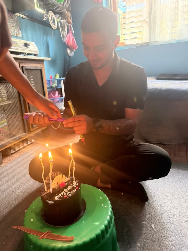 Your surprise for me, on my birthday.