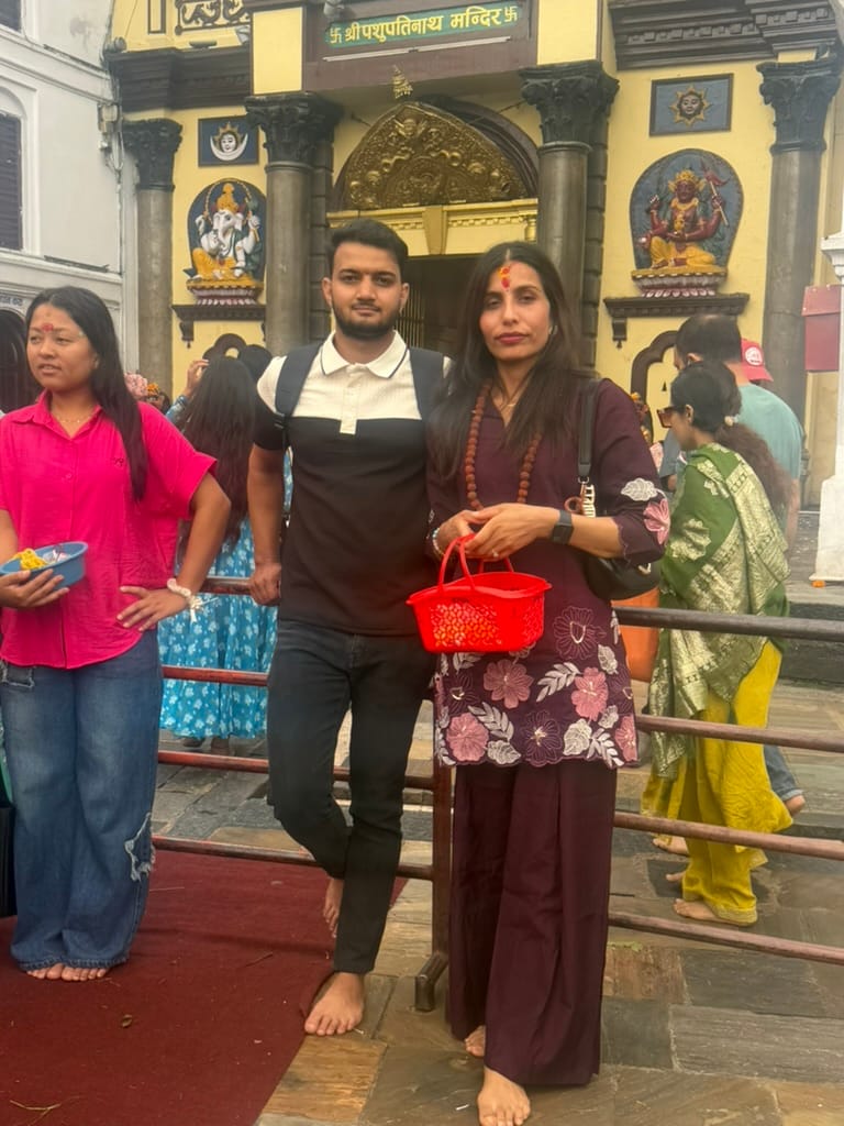 Pashupati. The first time, together.