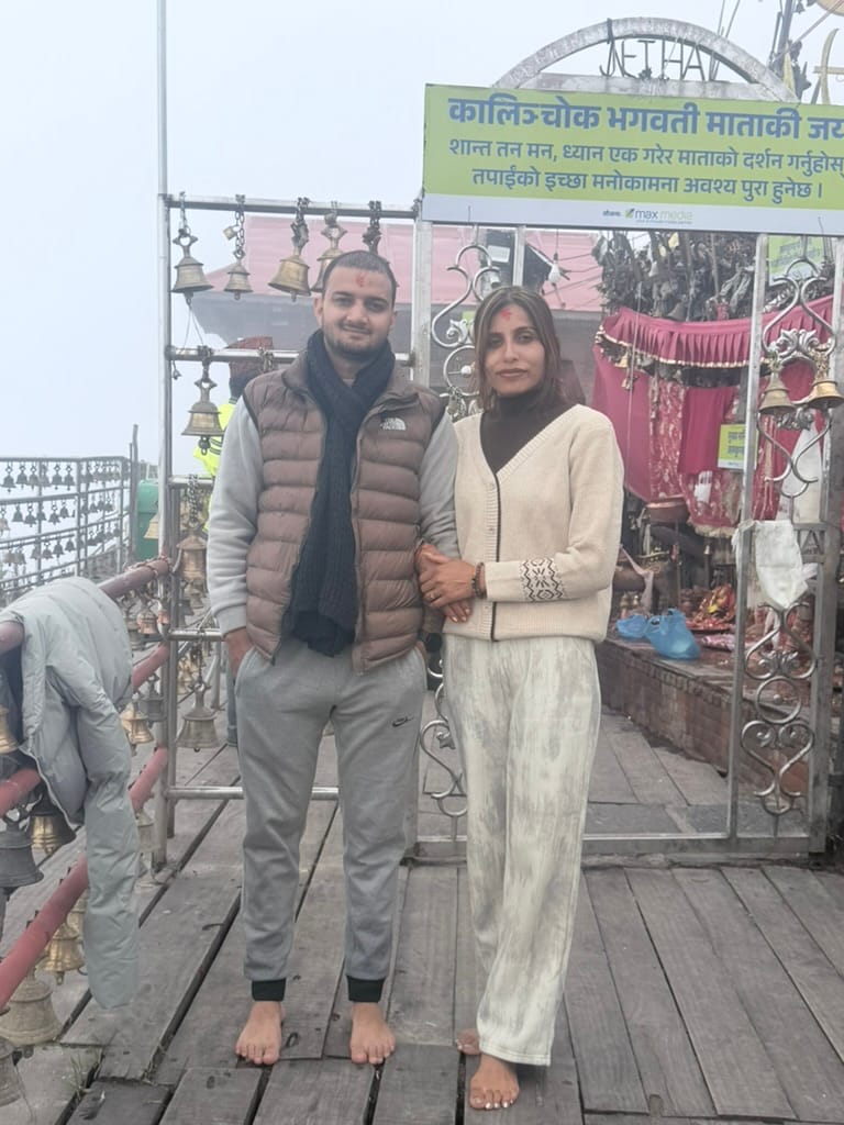 Kalinchowk Bhagwati. You were holding my arm.